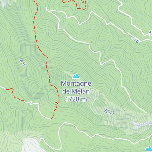 Map of Montagne de Mélan