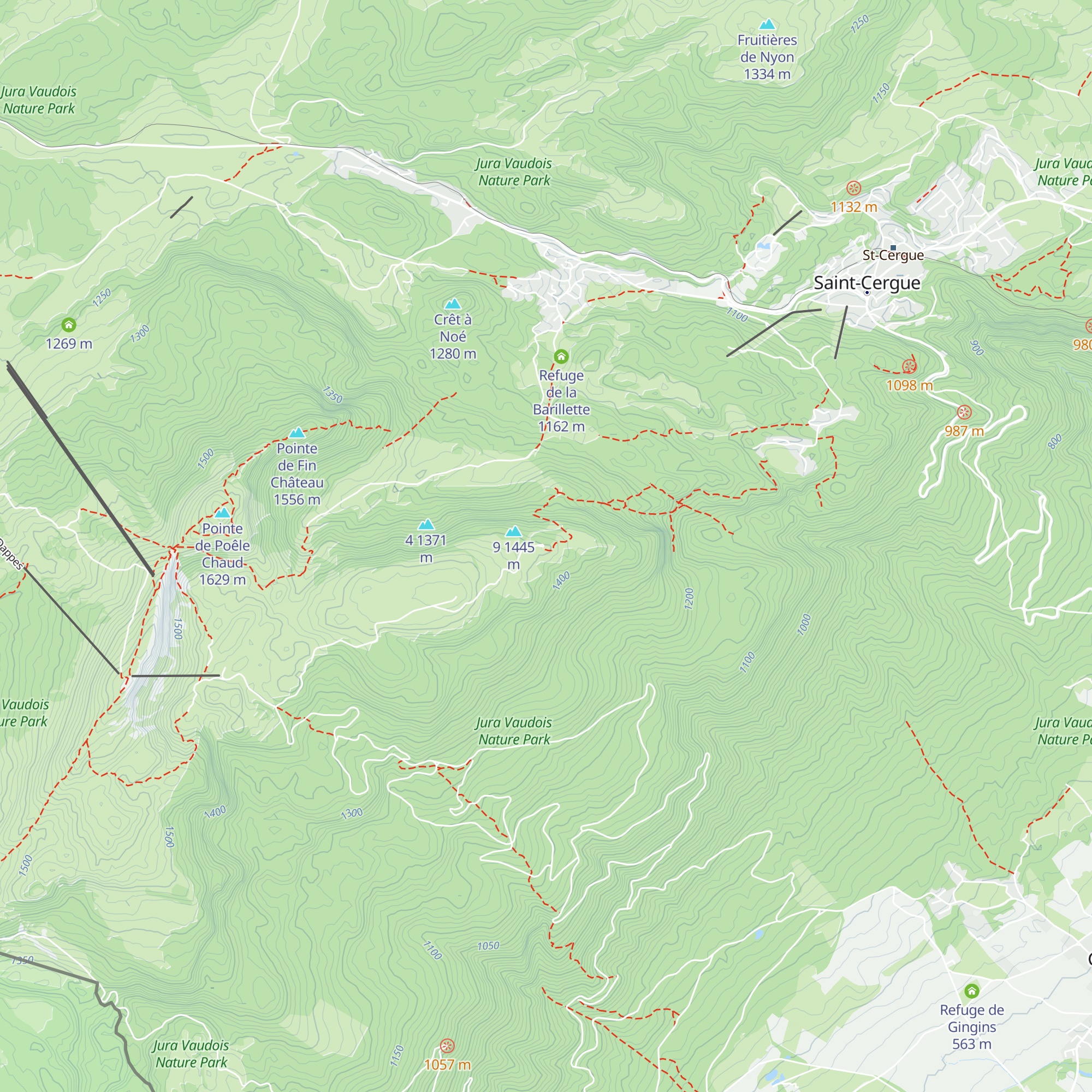 Alphütte La Barillette map