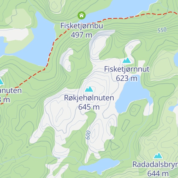 Map of Røkjehølnuten