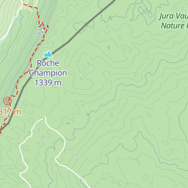 Map of Refuge du Bonnet de Police