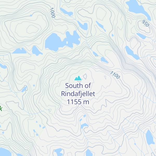 Map of South of Rindafjellet