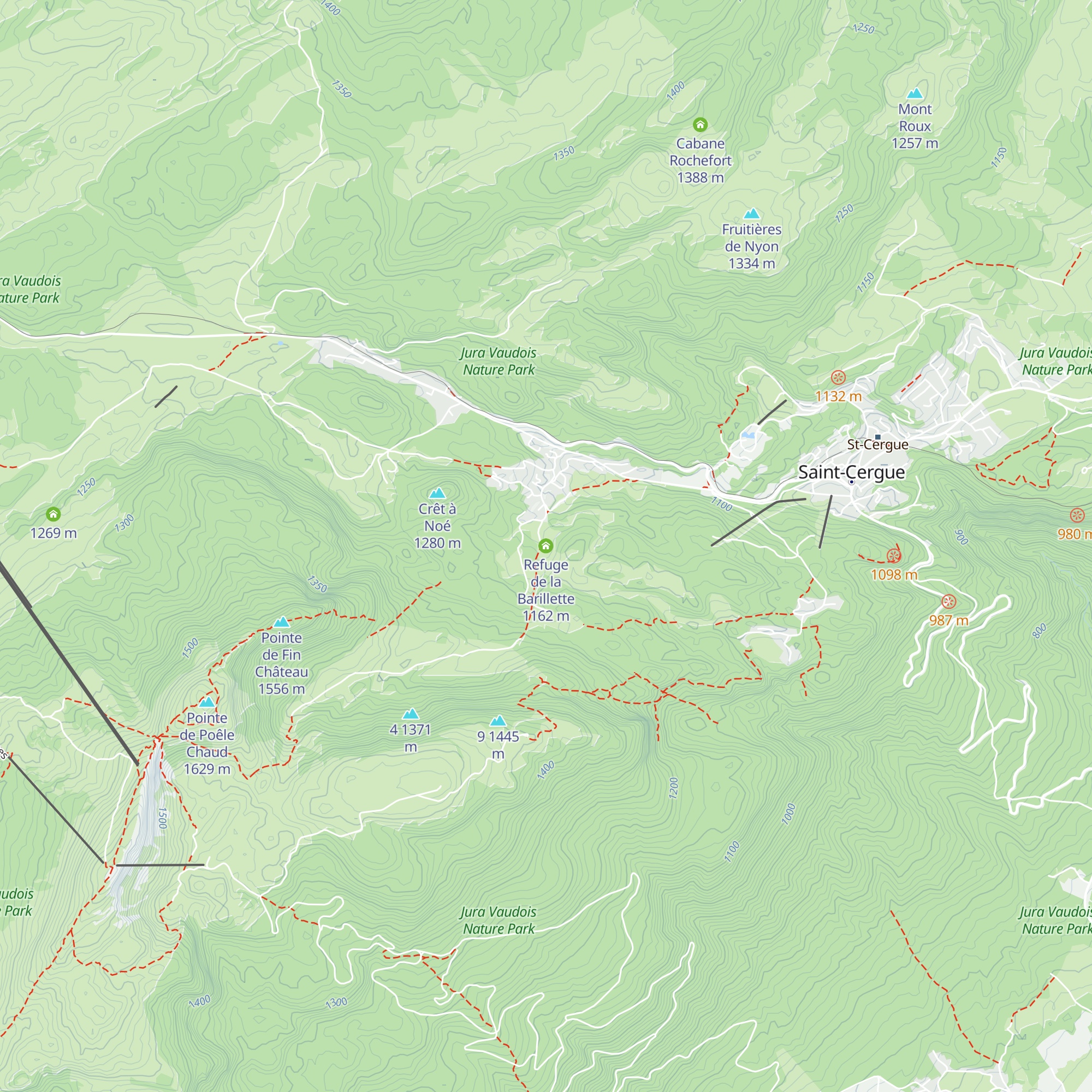 Refuge de la Barillette map
