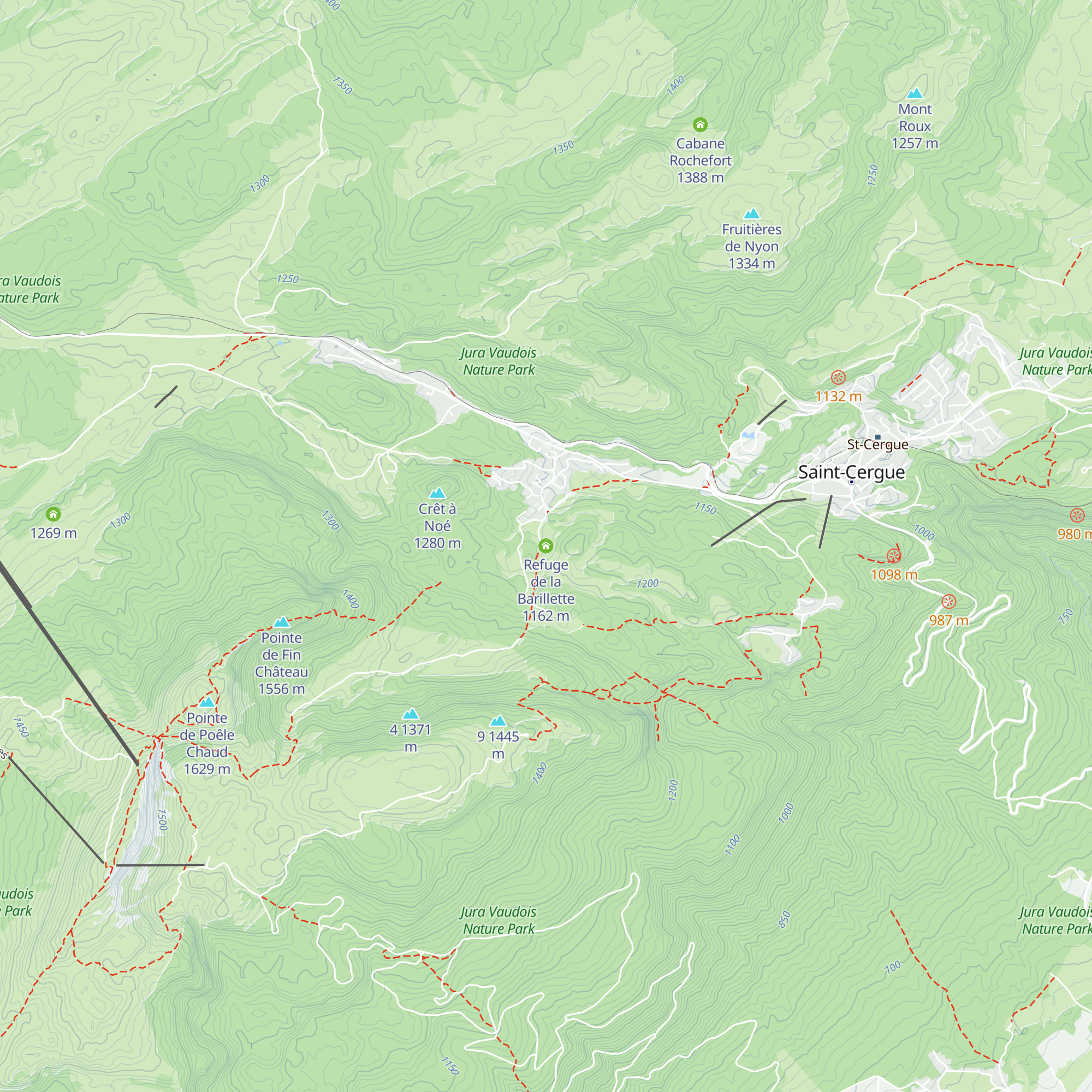 Refuge de la Barillette map