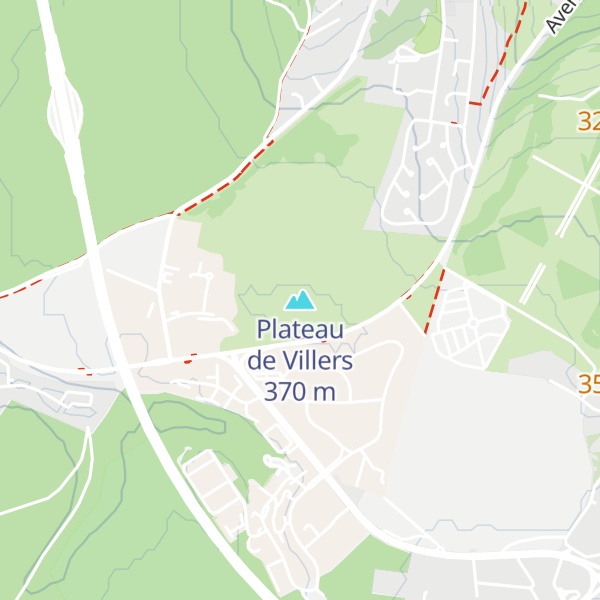 Map of Plateau de Villers