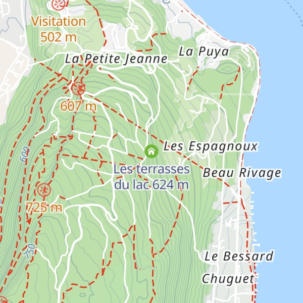 Map of Les terrasses du lac