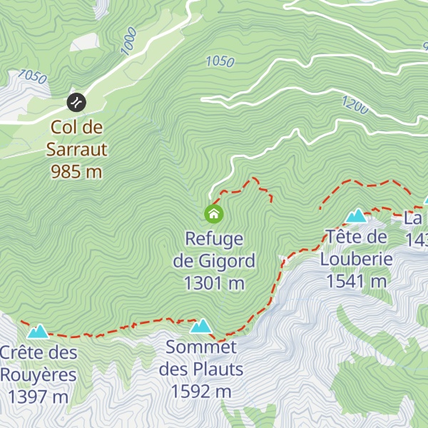 Map of Refuge de Gigord