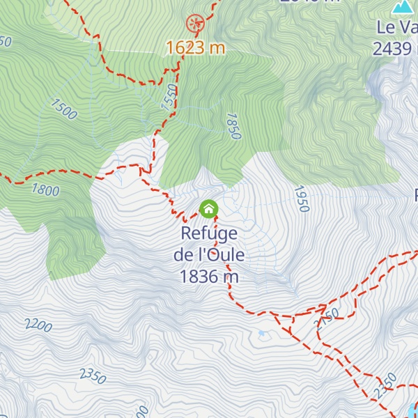 Map of Refuge de l'Oule