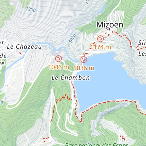Map of Appartements Le Bouquetin