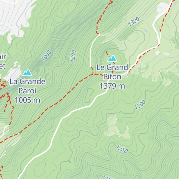 Map of Petit Piton
