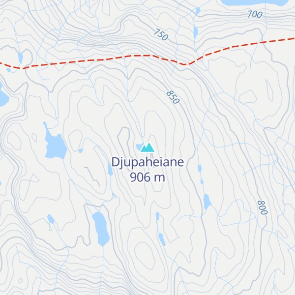 Map of Djupaheiane