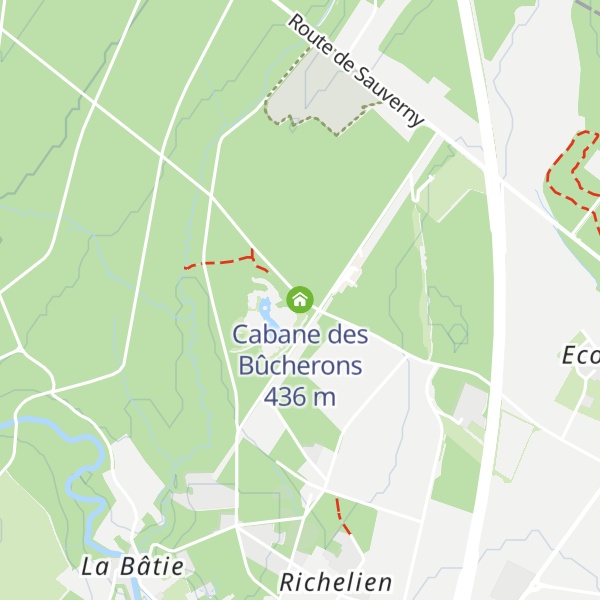 Map of Cabane des Bûcherons