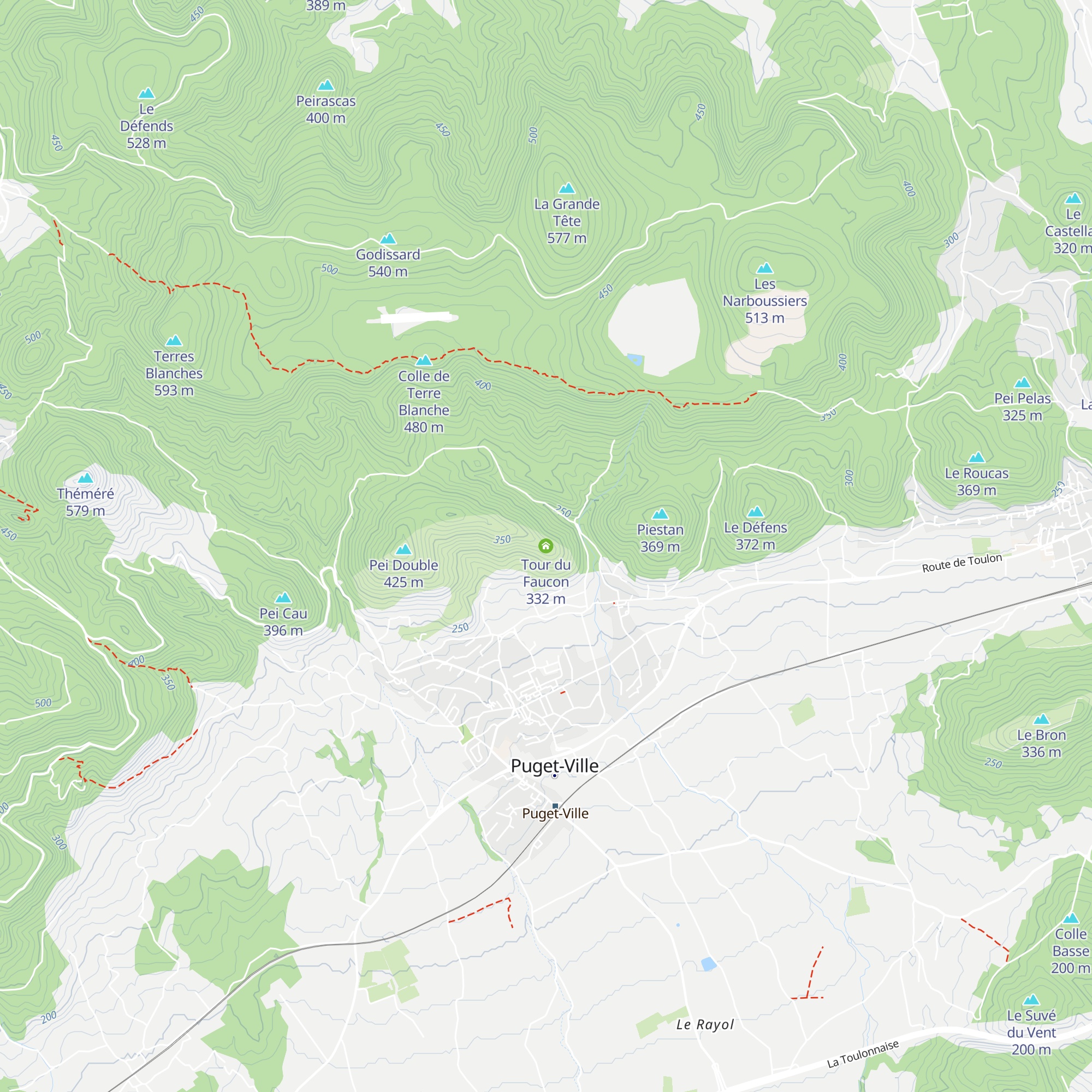 Tour du Faucon map