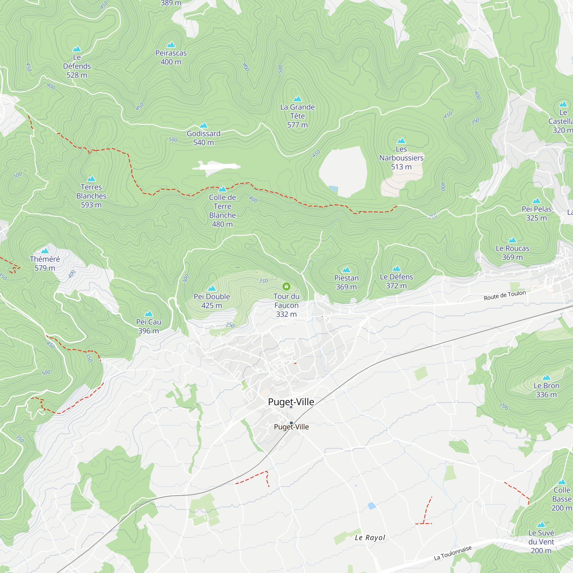 Tour du Faucon map