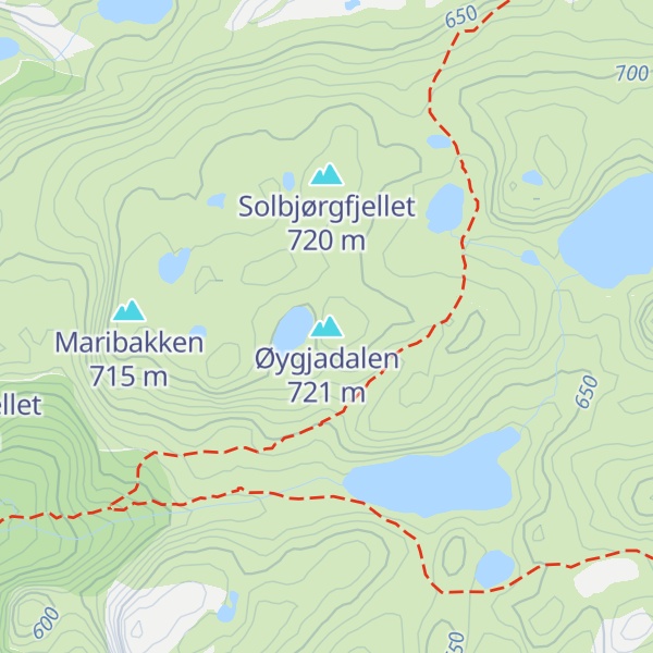Map of Øygjadalen