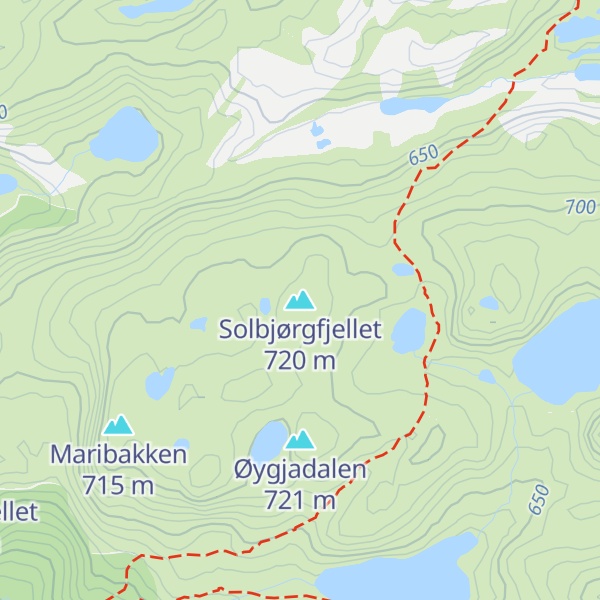 Map of Solbjørgfjellet