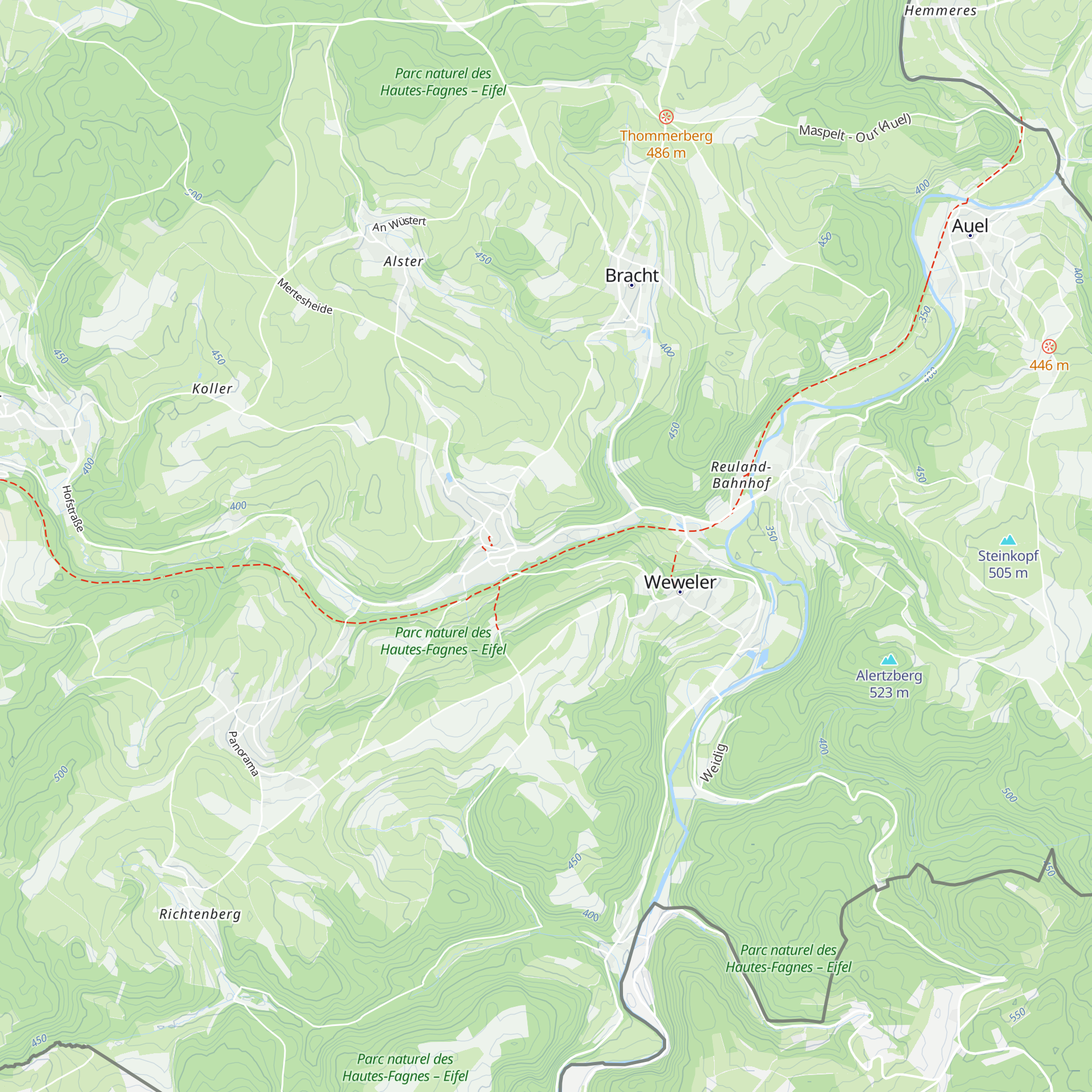 Tourist Info Burg-Reuland map