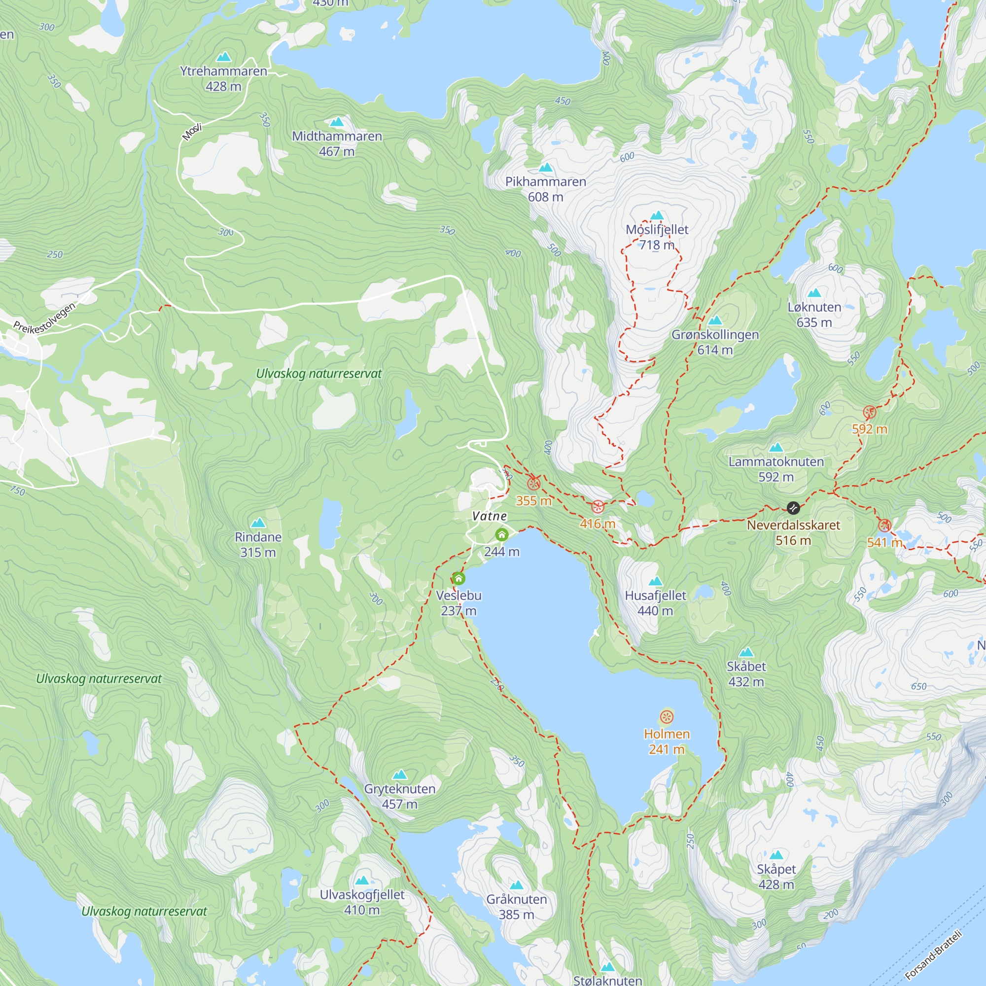 Hiker's Café map