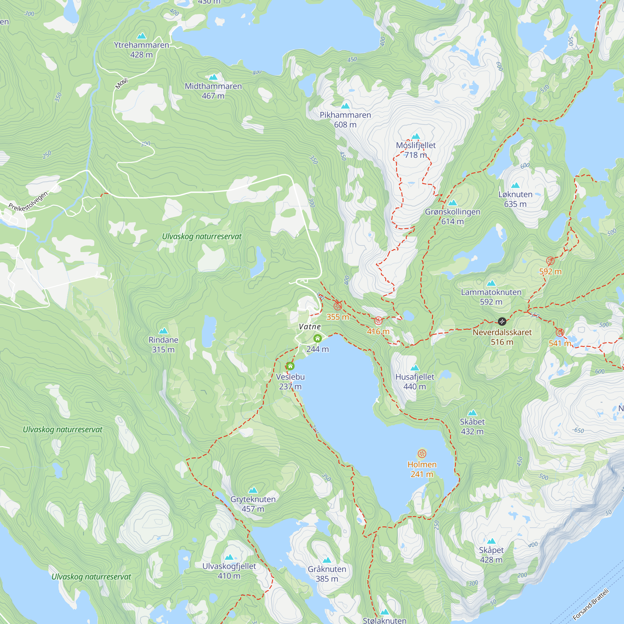 Hiker's Café map