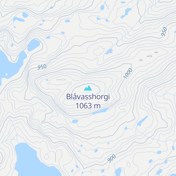 Map of Blåvasshorgi