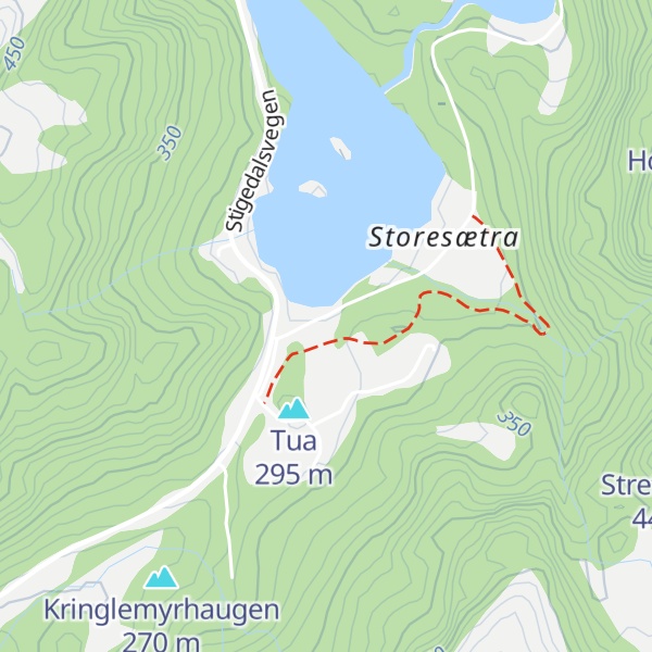 Map of Stigedalshytta