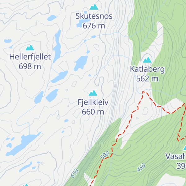 Map of Fjellkleiv