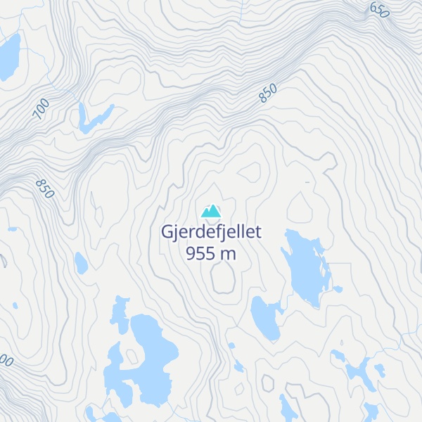 Map of Gjerdefjellet