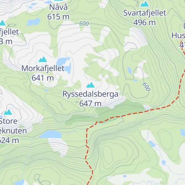 Map of Husafjellet
