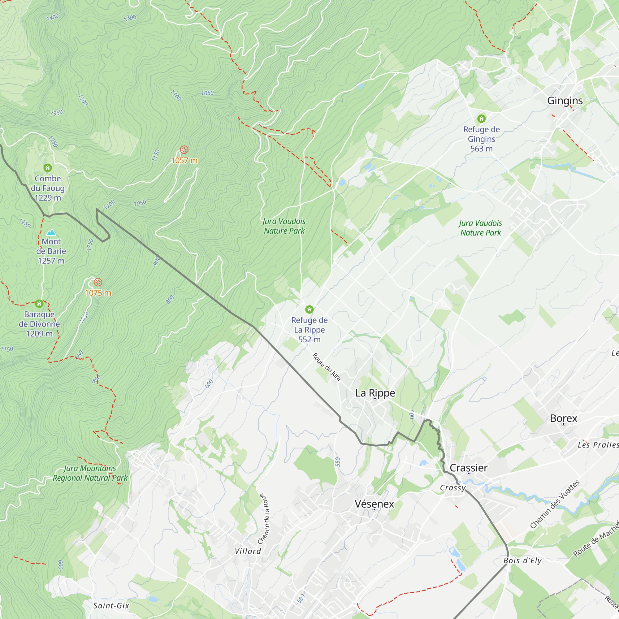 Refuge de La Rippe map