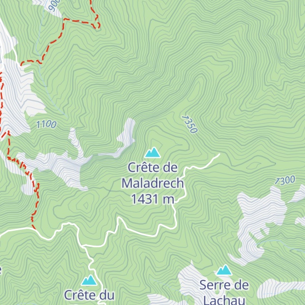 Map of Crête de Maladrech