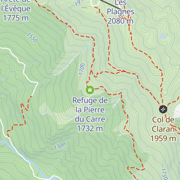 Map of Refuge de la Pierre du Carre