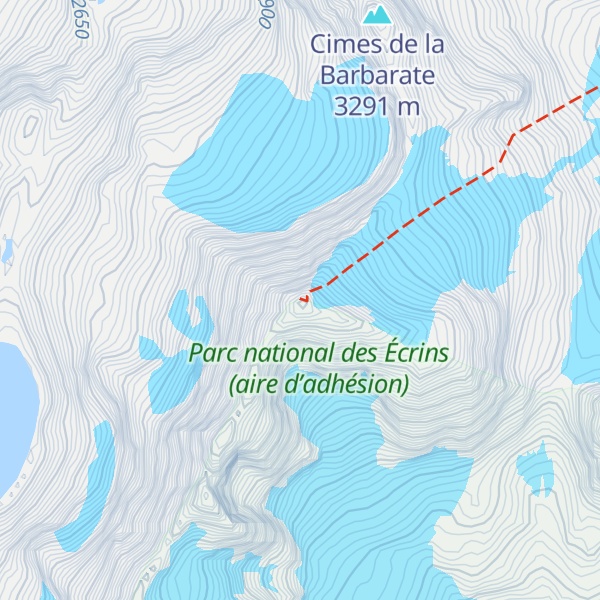 Map of Pic de l'Étendard