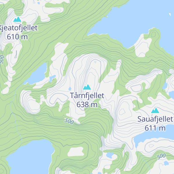 Map of Tårnfjellet
