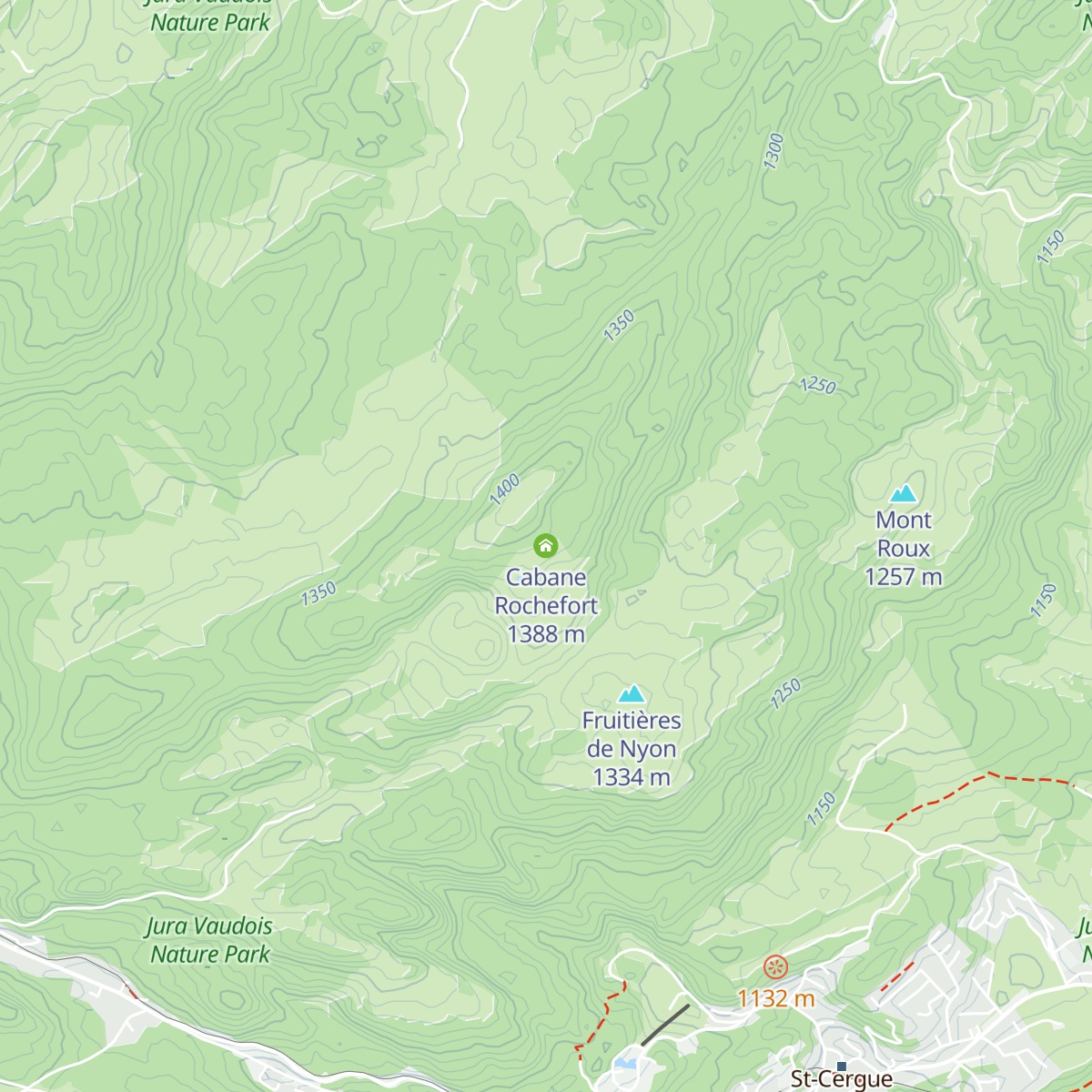 Cabane Rochefort map