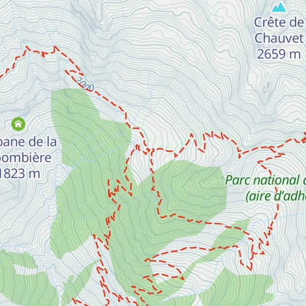 Map of Refuge des Souffles
