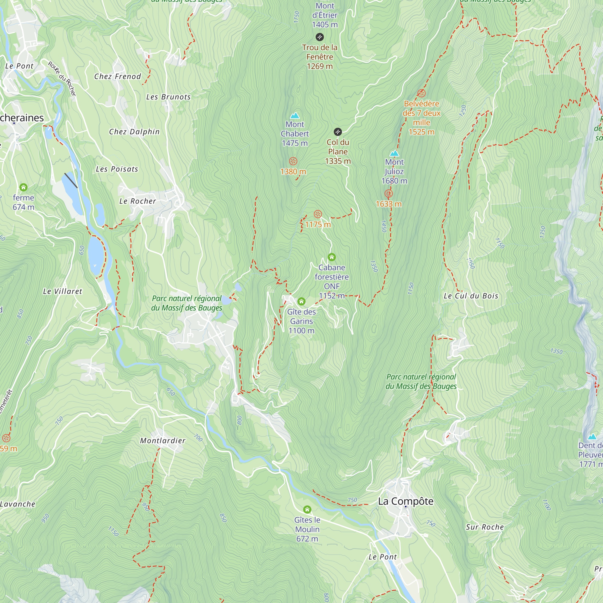 Gîte des Garins map