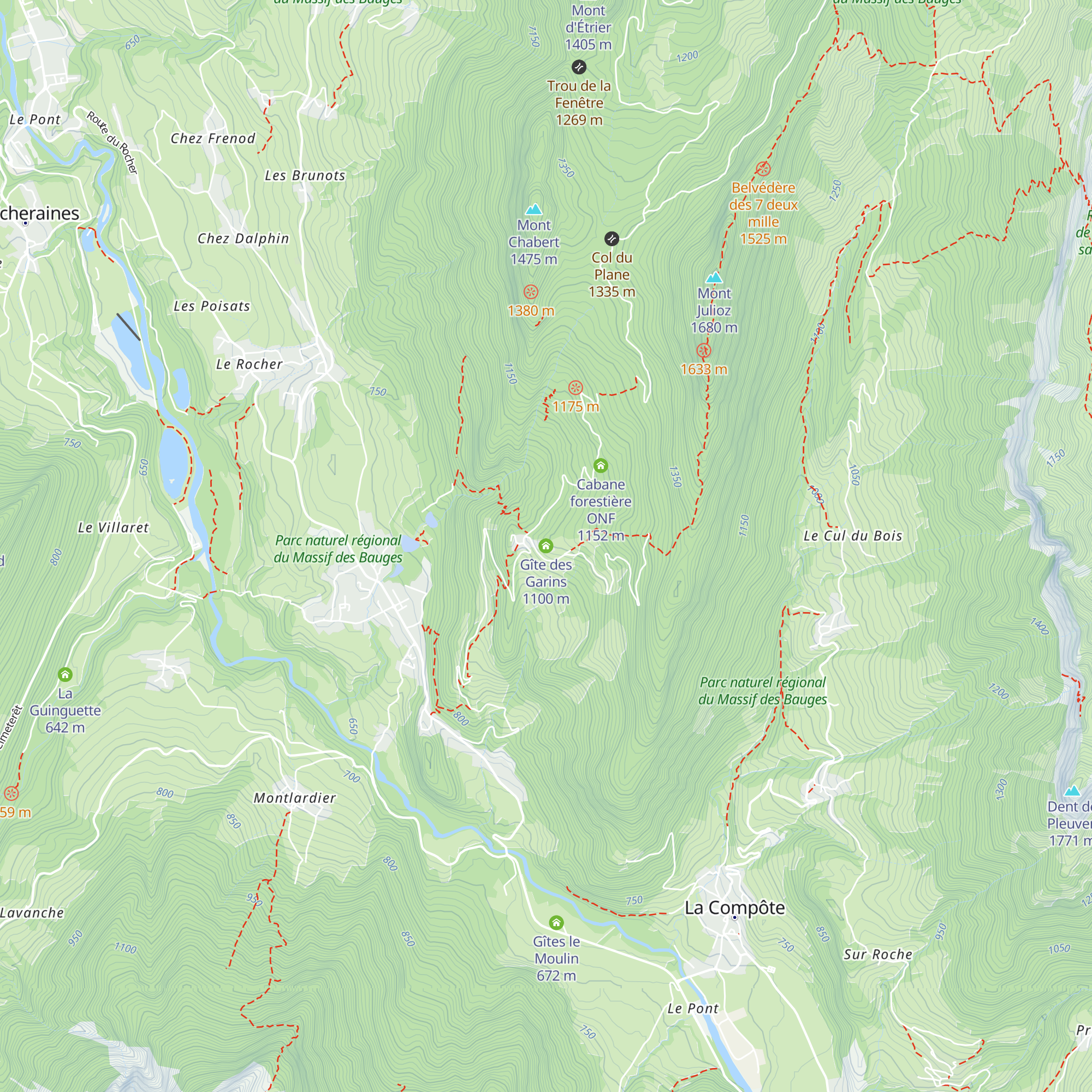 Gîte des Garins map