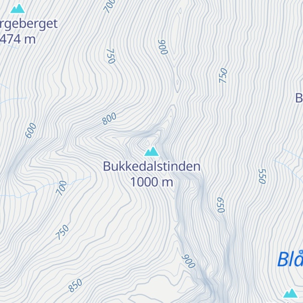 Map of Bukkedalstinden