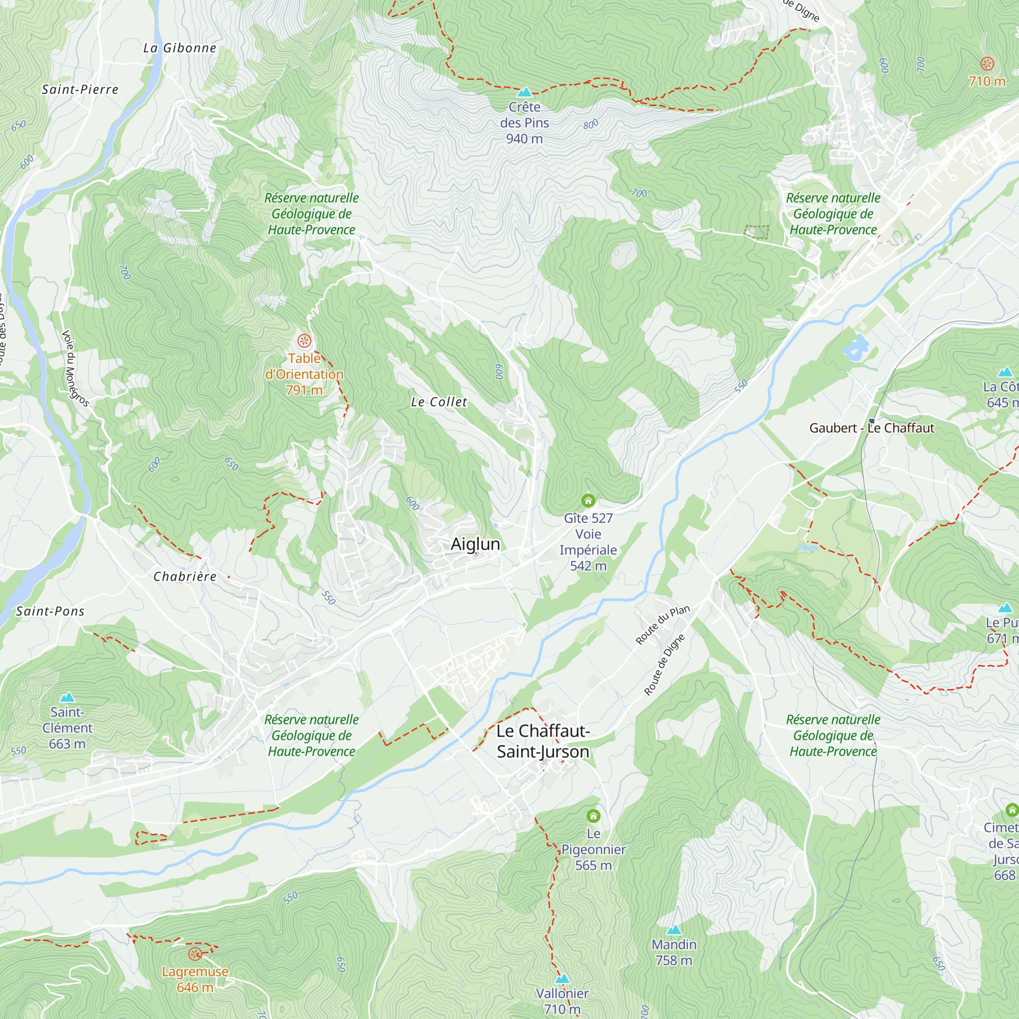 Gîte Les Lavandes map