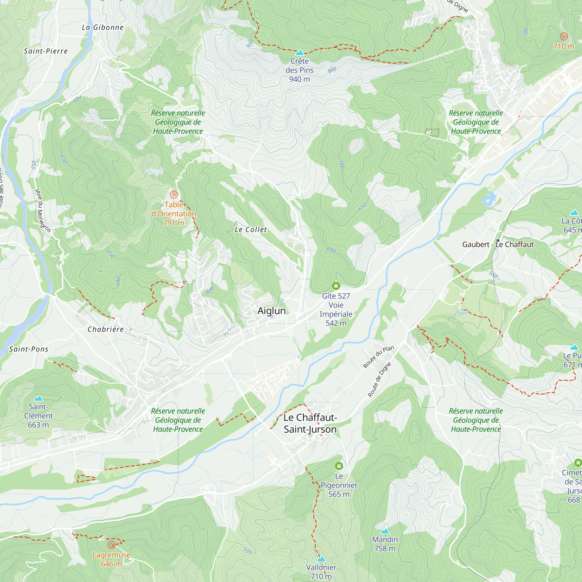Gîte Les Lavandes map