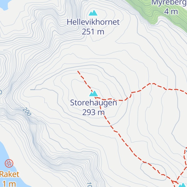 Map of Storehaugen