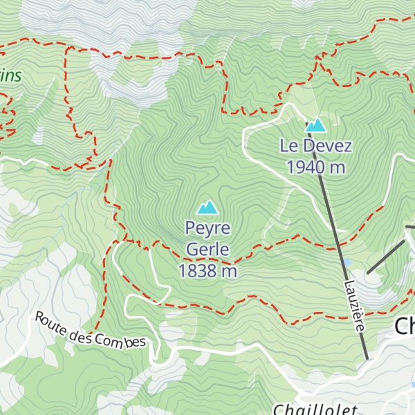 Map of Peyre Gerle