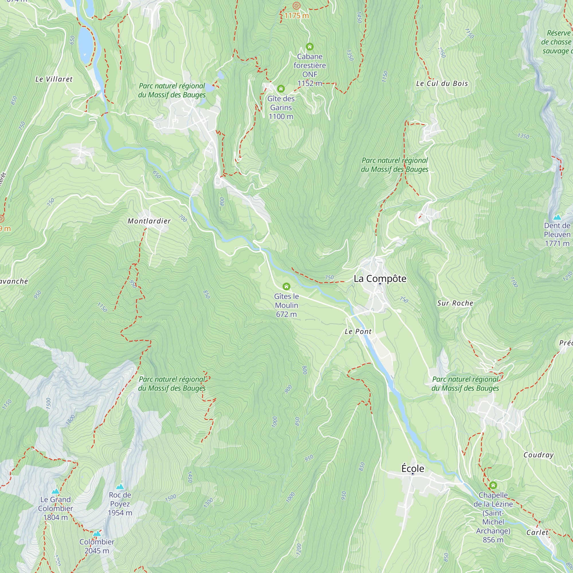 Gîtes le Moulin map