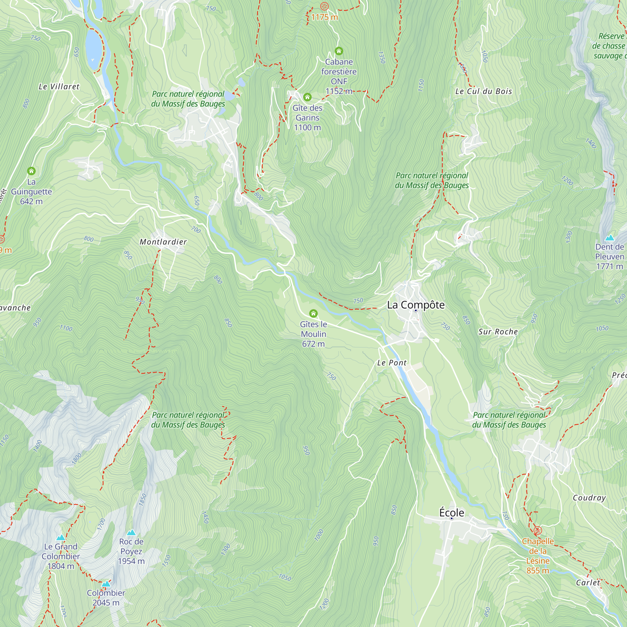 Gîtes le Moulin map