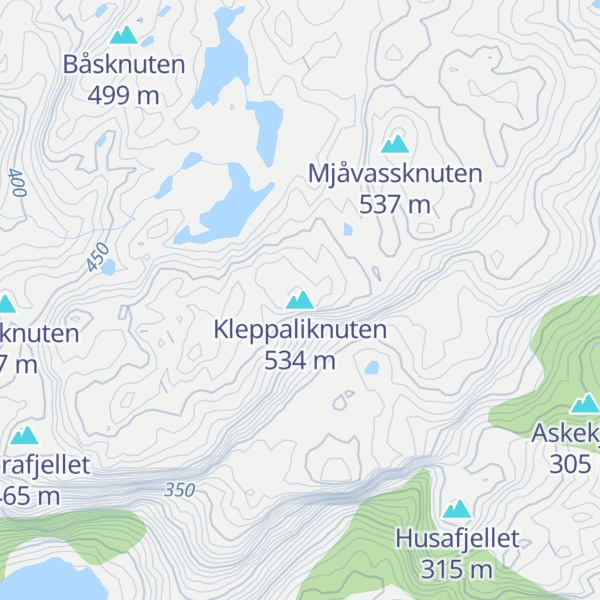 Map of Kleppaliknuten