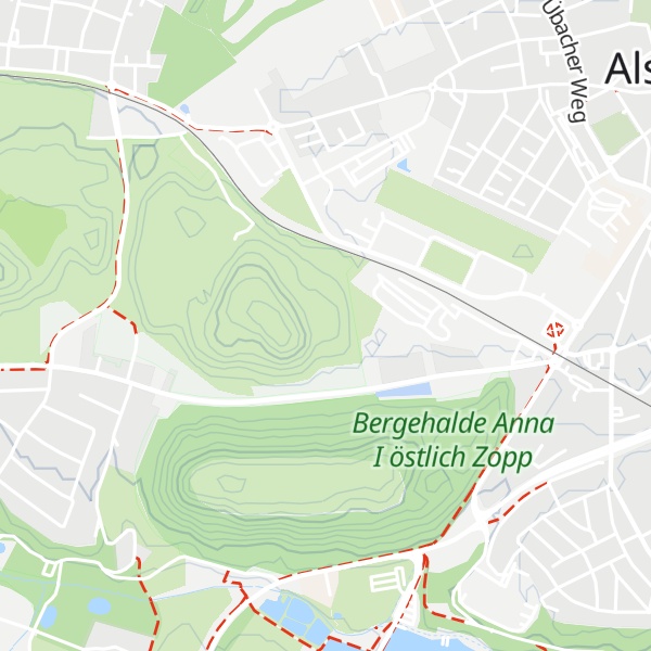 Map of Bergehalde Anna II