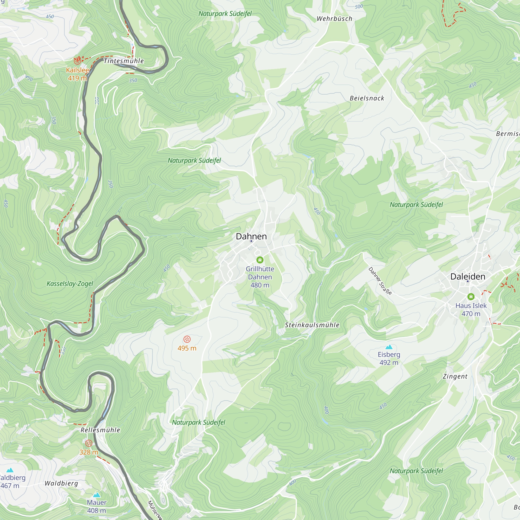 Grillhütte Dahnen map