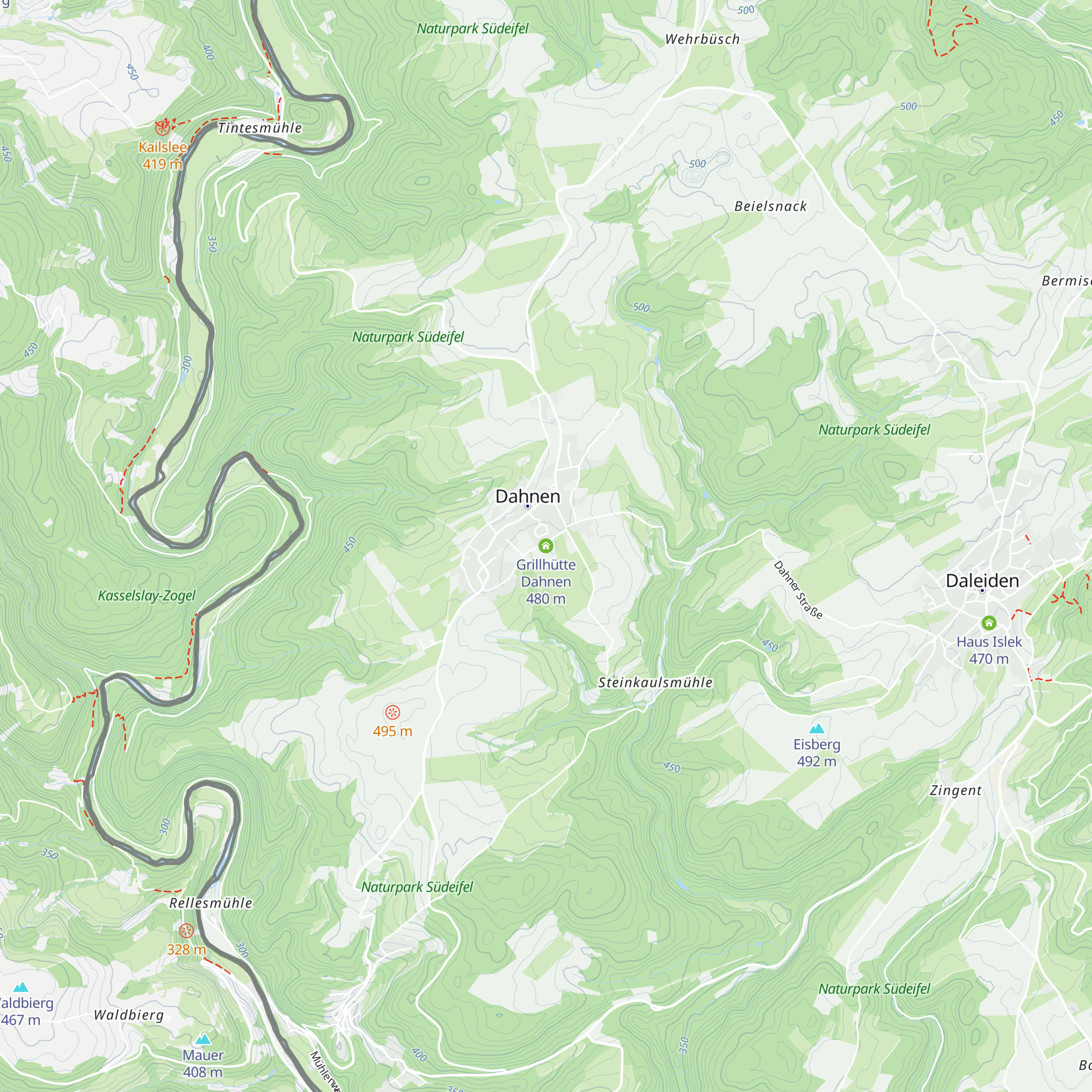 Grillhütte Dahnen map