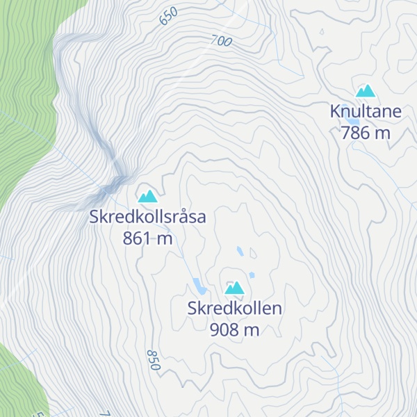 Map of Litle Skredkollen