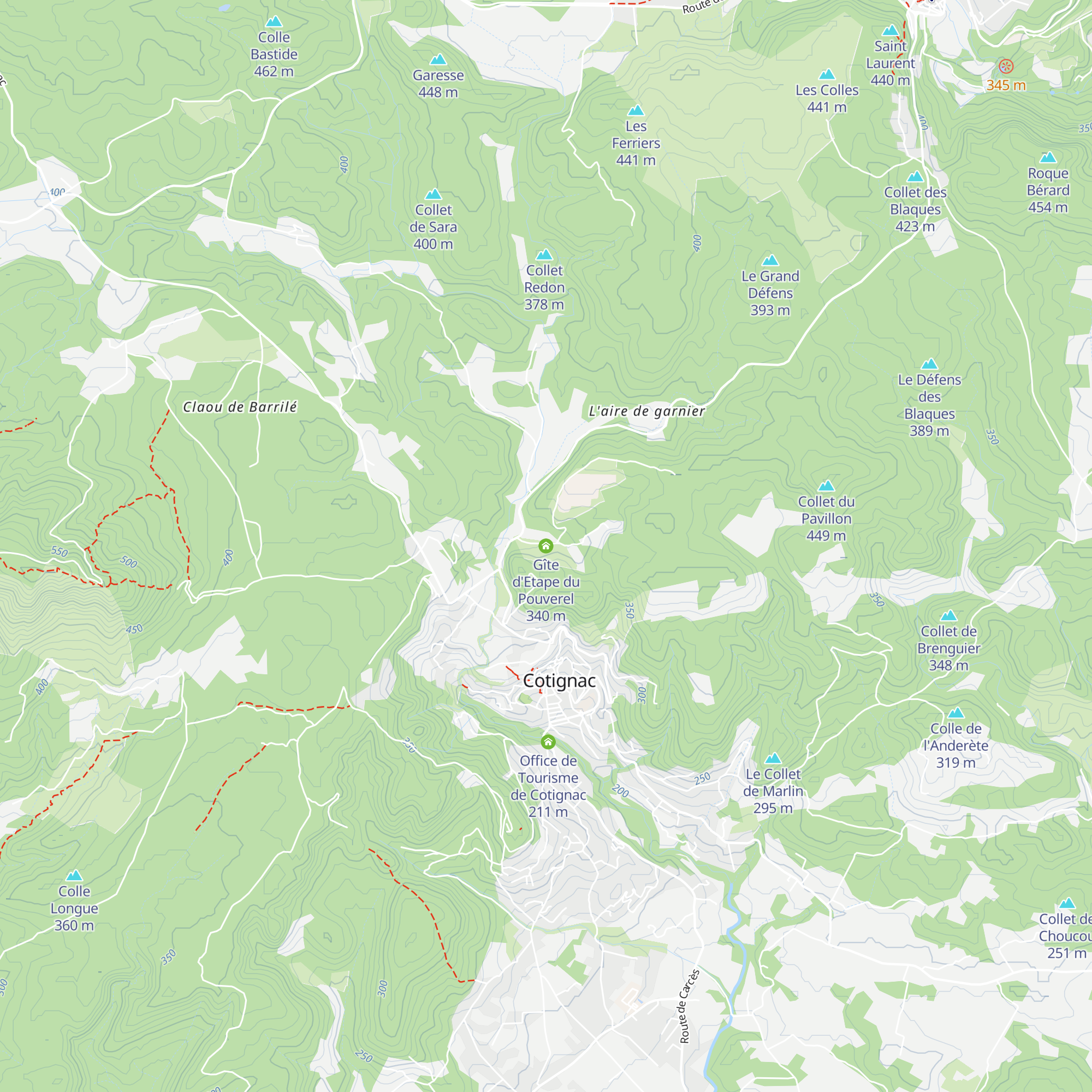 Gîte d'Etape du Pouverel map