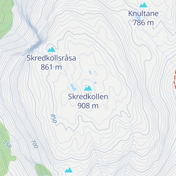 Map of Skredkollen